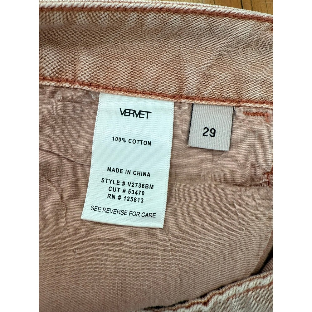 #D- 024- Vervet Pink Distressed Wide Leg High Rise Jeans V2736BM Womens 29 - Picture 8 of 9